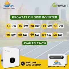 Growatt Ongrid 10,15,20,25,30,40,50,60,100,125KW Official Warranty