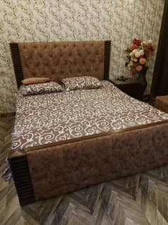 king bed and 2 side tables, dressing table, 1 seater, 2 singal beds