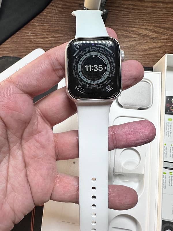 apple watch series 5 complete box silver white 2