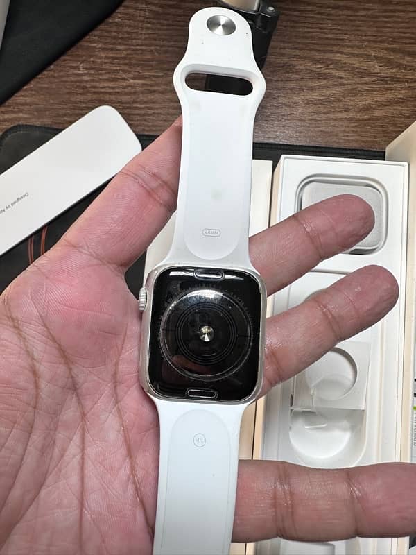 apple watch series 5 complete box silver white 3