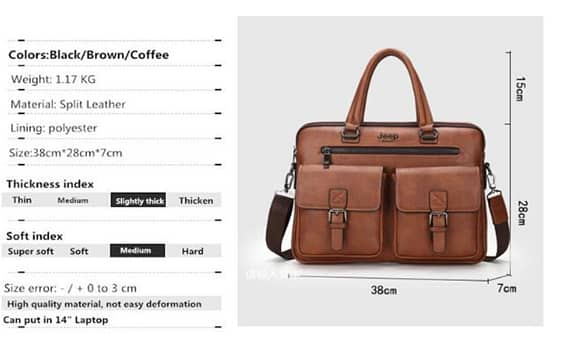 Leather Laptop bag / leather office bags 12