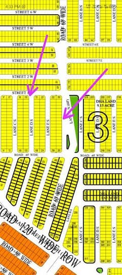 Dha city 125 yard plot Sector 3E 292 park facing + 60 fit near