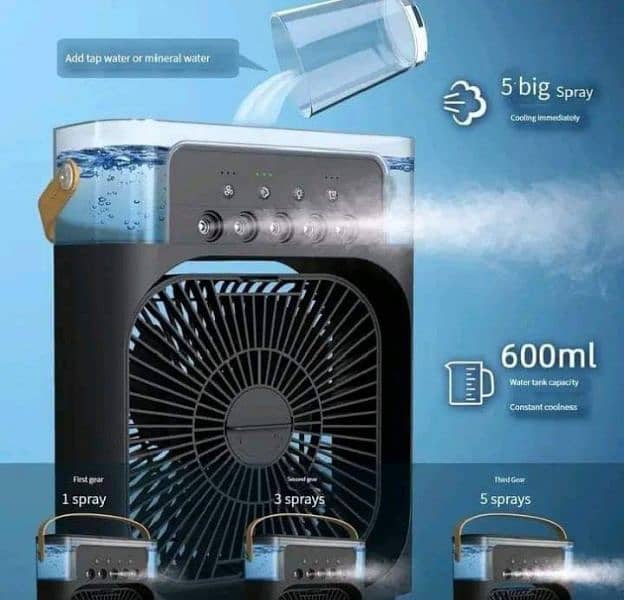 Portable Mini Air Conditioner Fan in (Black Color) RS:1550 1