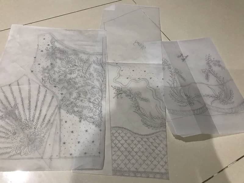 fashion design pattern and sketches 2