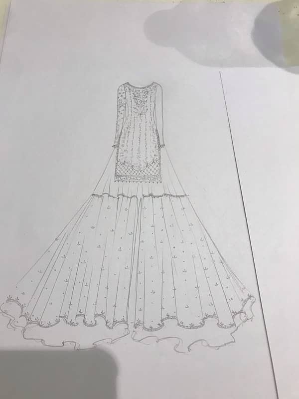 fashion design pattern and sketches 3