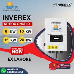 INVEREX ONGRID NITROX 6KW,10KW,15KW & 20KW Official Warranty Inverter 0