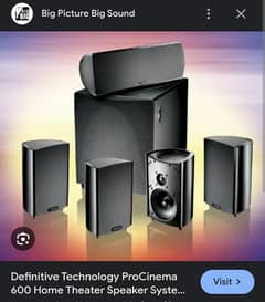 Definitive Technology ProCinema 600 5.1Ch Home Theater Speaker Package