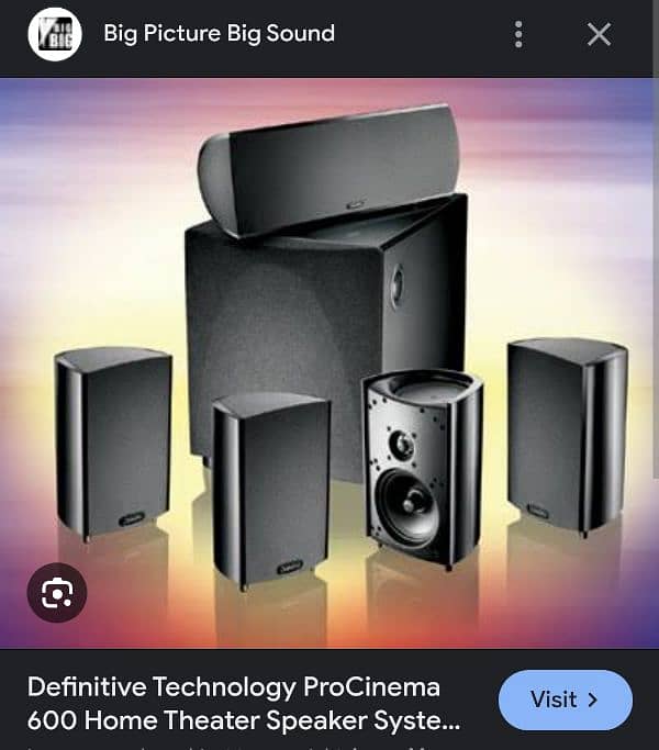 Definitive Technology ProCinema 600 5.1Ch Home Theater Speaker Package 0