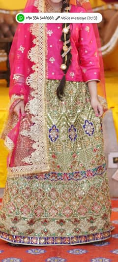 Mehndi bride lehnga