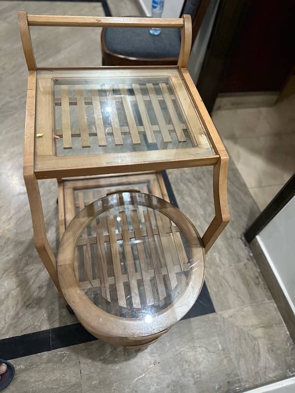 wooden tea trolly 4