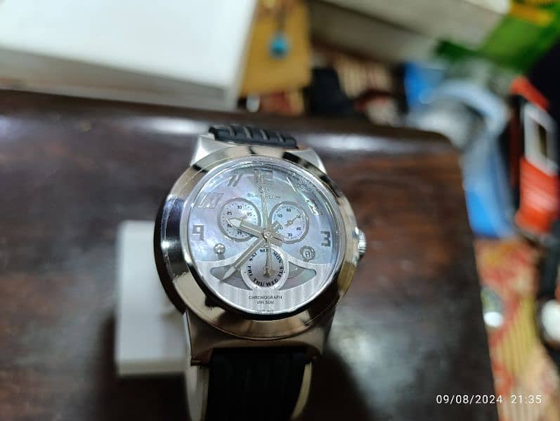 Black Armin Swiss Made Mother of Pearl Chronograph watch in 20000 only 19