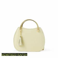 Women's PU Leather Plain Top Handle Shoulder Bag