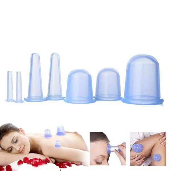 Rs 2000  - 4 pieces Silicon rubber Hijama Cups 1