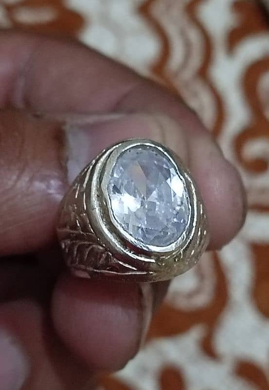 Pure Silver White Zarqoon Ring 0