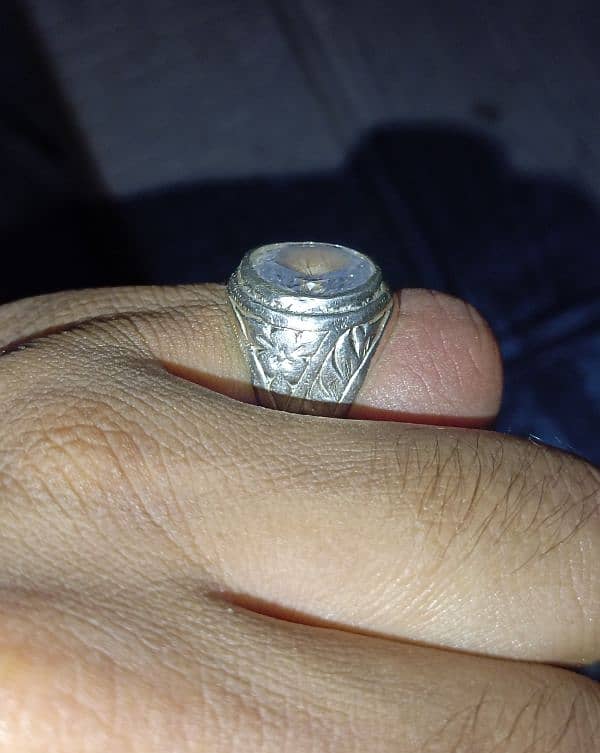 Pure Silver White Zarqoon Ring 7