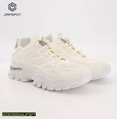 Men's White sneakers Mesh and leather