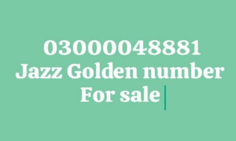 jazz Golden number for sale 03000048881 0