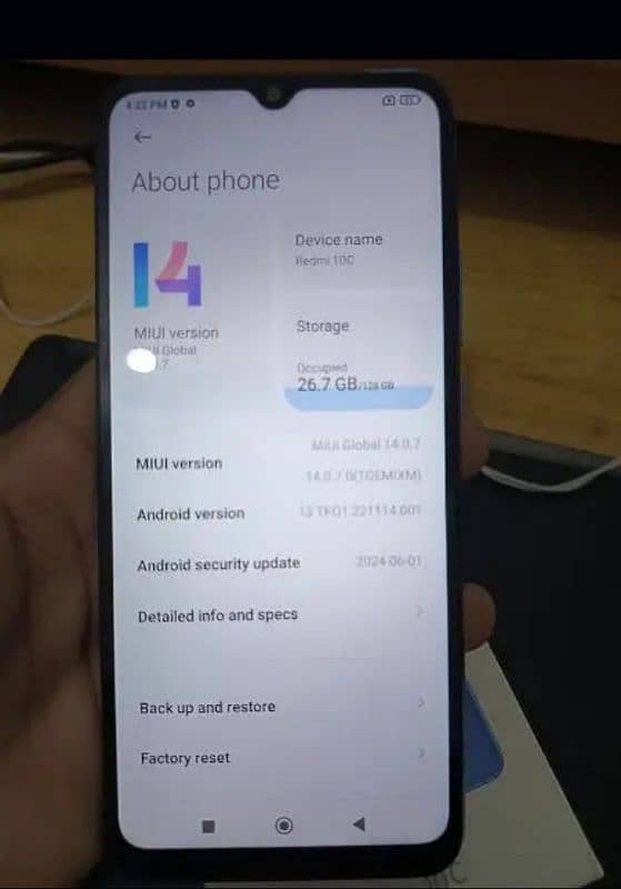 redmi 10 c 4128 complete box 10 condition 3
