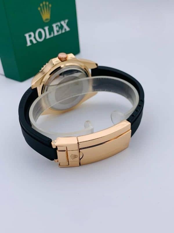 Rolex Stylish Watch For Men Adjustable Rubber Strap 1