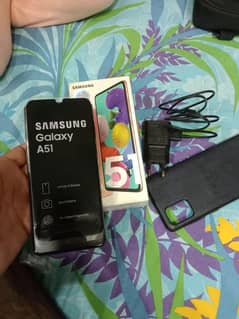 Samsung a51 box chrgr no open 6/128