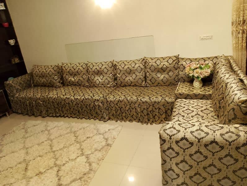 L Shaped Sofa Set For Sale 9 Seats 1