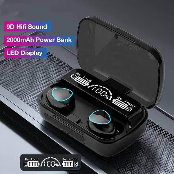 M10 EARBUDS WIRELESS & Small Power bank• 0