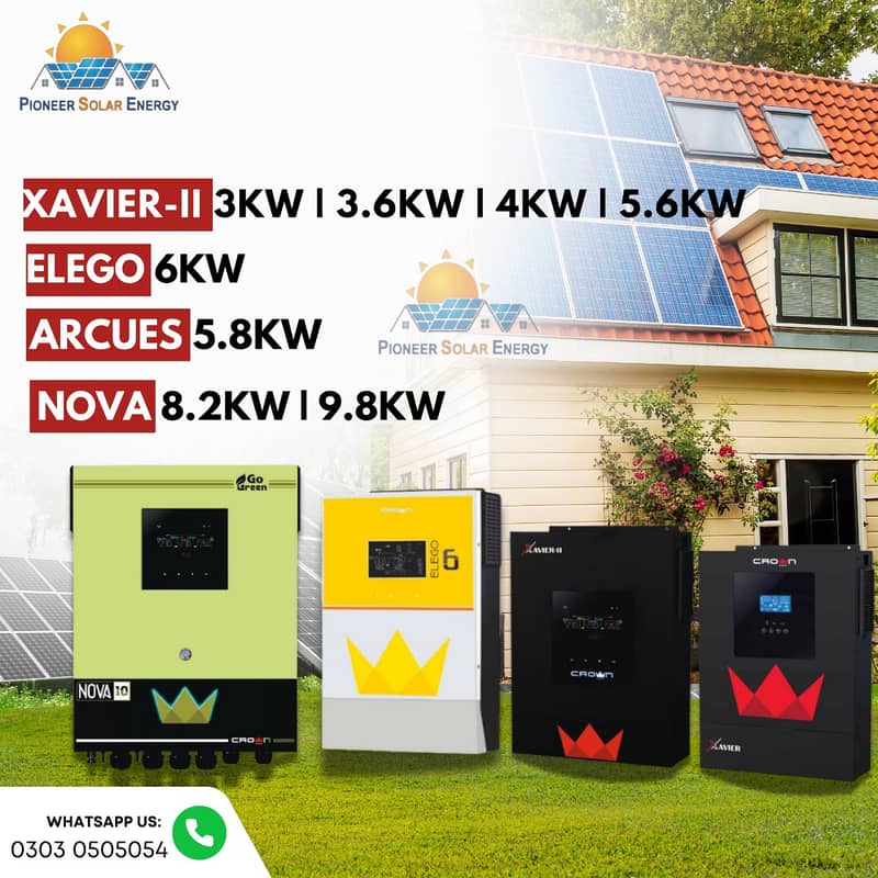 Crown Elego 6kw PV7000 dual output hybrid solar inverter (Lahore) 0