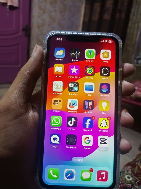 I phone 11promax non pta panel new dalwa ha acha Wala 256GB 7