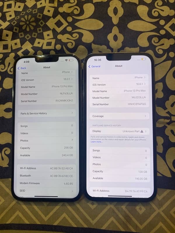 iphone 13 pro max 128GB OR 256GB display msg 1