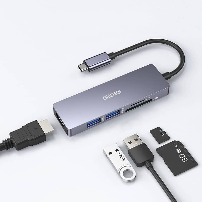 3-IN-1) 4K USB C to HDMI Adapter; 2 USB 3.0 Ports; USB-C Power Delive 10