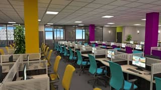 80Seats Furnished Call Center For Rent,0333,5233555