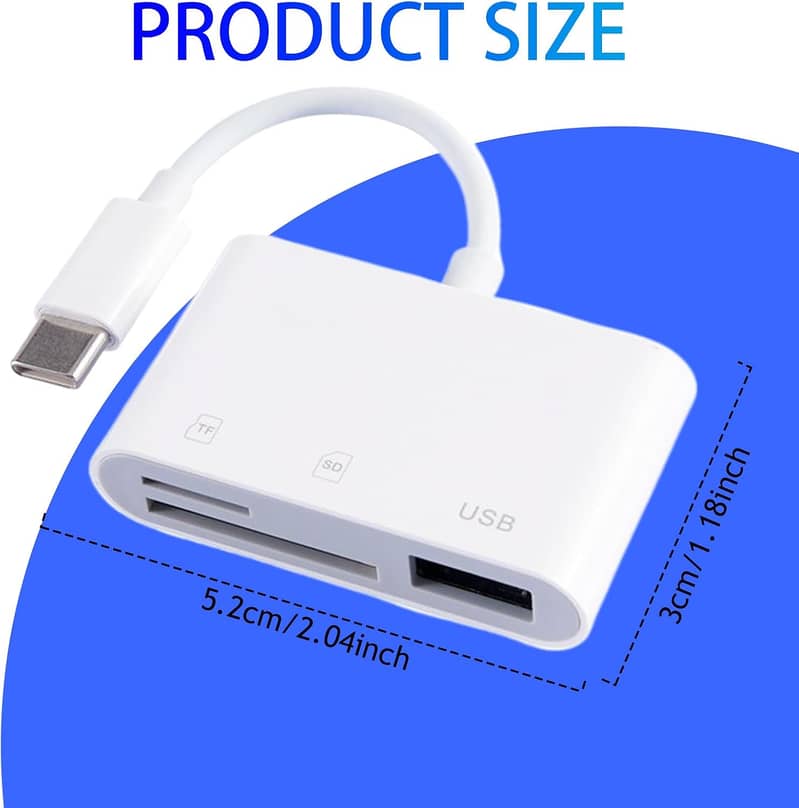 3-in-1 Type-C to Micro SD TF USB Reader 2