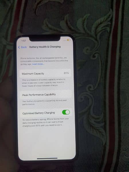 iPhone x 64gb original panel best of pubg non pta battery health 81% 12