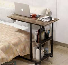 Wooden laptop side table for bed and sofa size