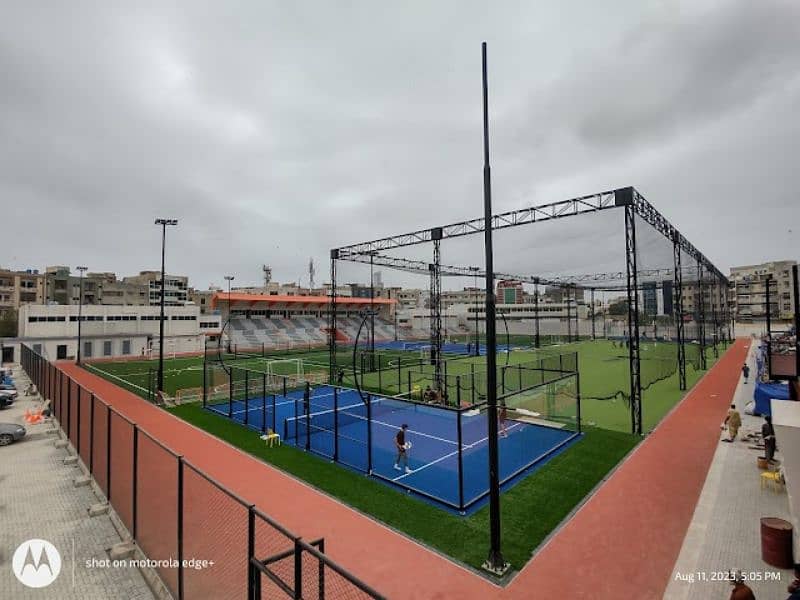 Cricket Net, Anti Birds Protection Net, & Grass 15