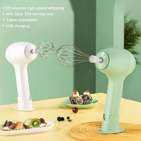 Wireless Electric Egg Beater - Handheld - Automatic Mixer 3