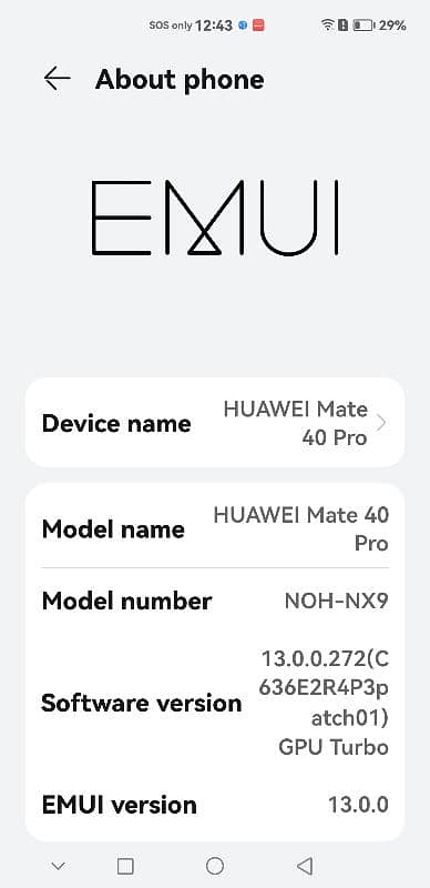 Huawei Mate 40 pro 5G Officially PTA Approved Tax paid 6