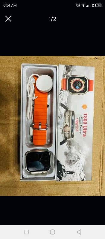 T 800 Ultra smart watch + protector free 1