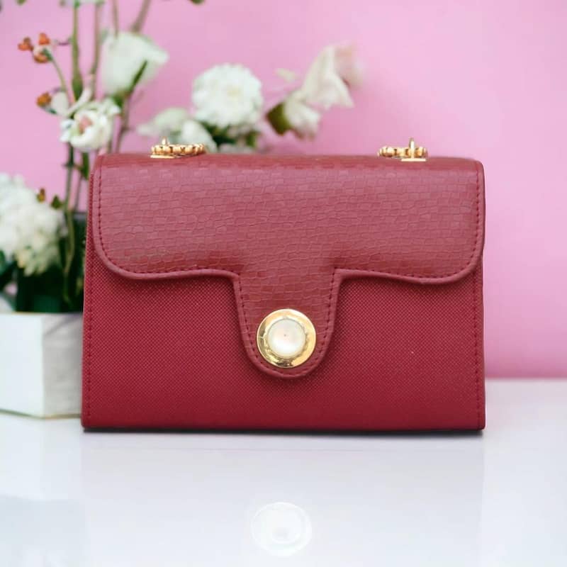 Women pu leather top handle hand bag 4