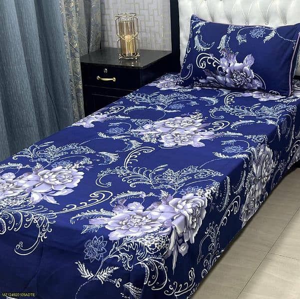 2 pcs crystal cotton printed single bedsheet 4