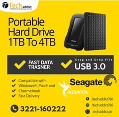 Portable / External Hard Drive 1TB To 4TB