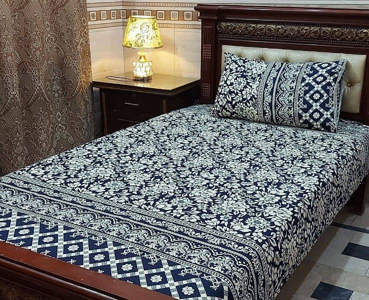 2 pcs crystal cotton printed single bedsheet 19