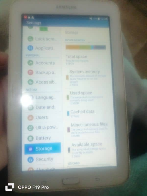 Samsung tablet good condition with cable 1