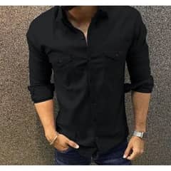 Black cotton stuff shirts black &white 0