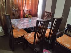 dining set wooden and sofa