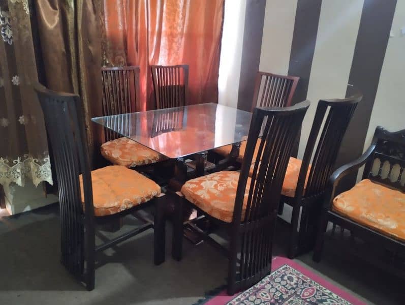 dining set wooden and sofa 1