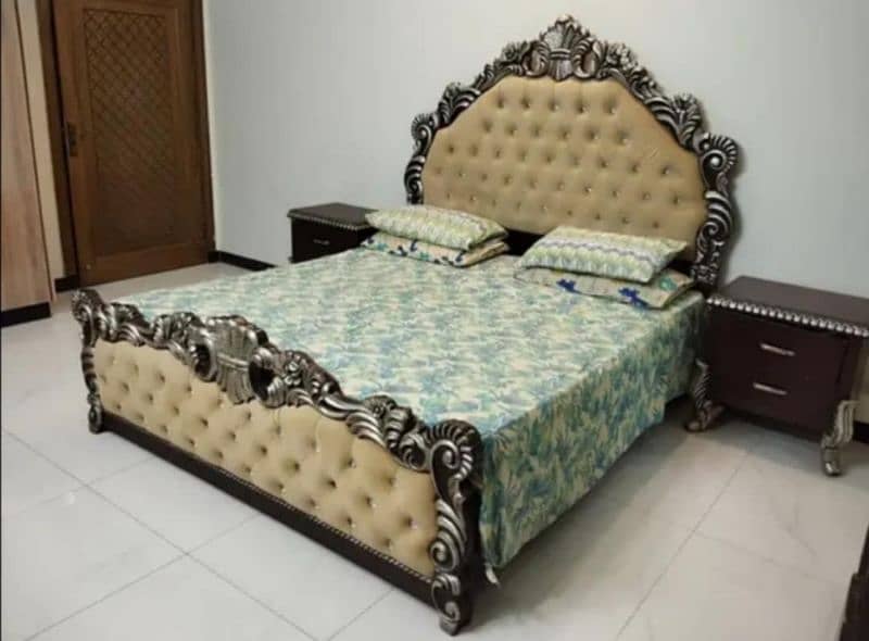 king size bed with mattresses side tables & Dressing 3