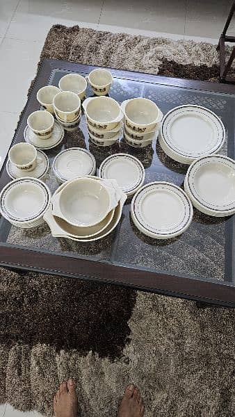 new England made marble dinner set 3