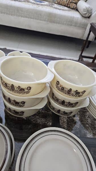 new England made marble dinner set 6