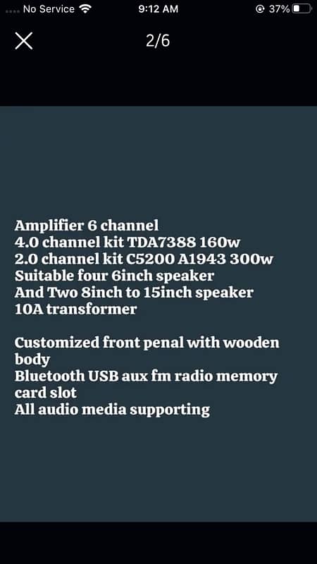 Amplifer For Suported CarS Subwoofer And Speaker 5